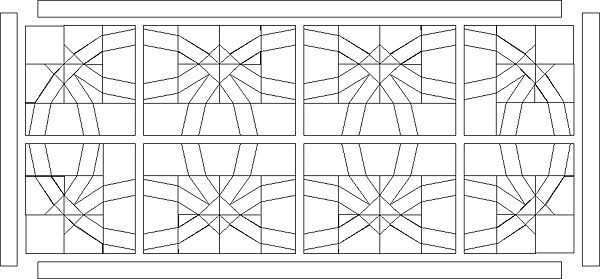 Tablerunner layout diagram.